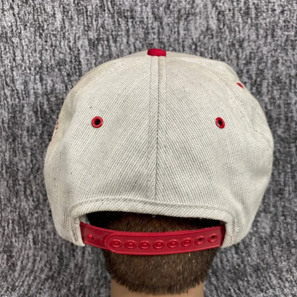 Vtg Case IH Quadtrac Tractor Snapback Hat FFA Supporter Cream Red Workwear Cap